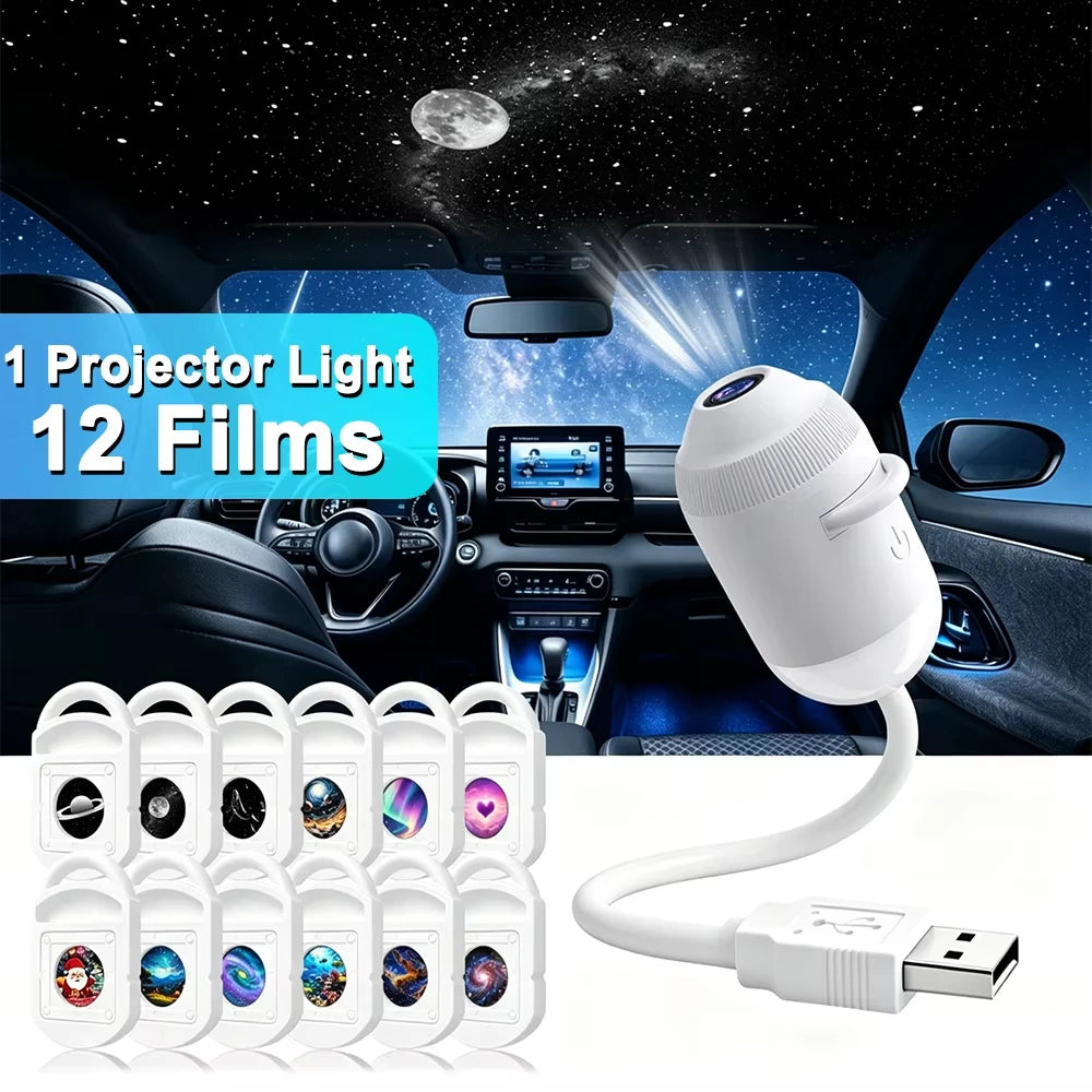 3in1 Intelligent Holographic Night Light Projector Plug Play HD Star Projector 360° Adjustable Galaxy Ocean Lamp Bedroom Ceiling