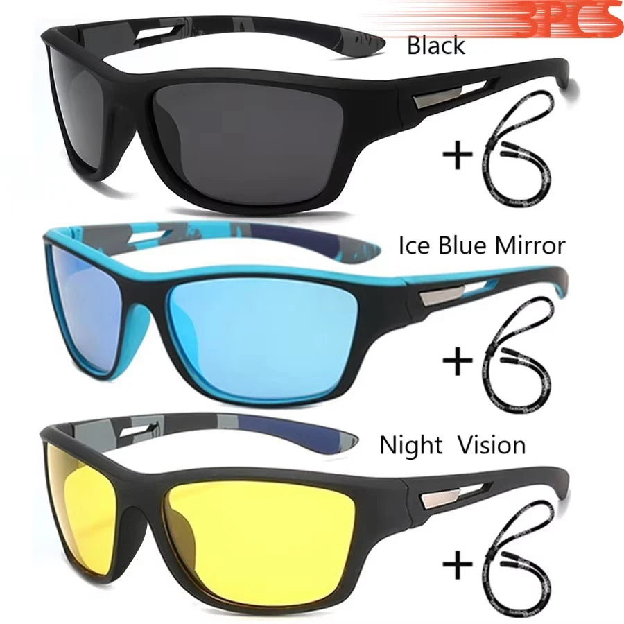 Fashion Sports Sunglasses With Chain Men Women Brand Designer Retro Sun Glasses Cycling Climbing Fishing Eyewear