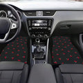 4-Piece Car Floor Mats Cherry Pattern Universal Fit Easy Clean Durable