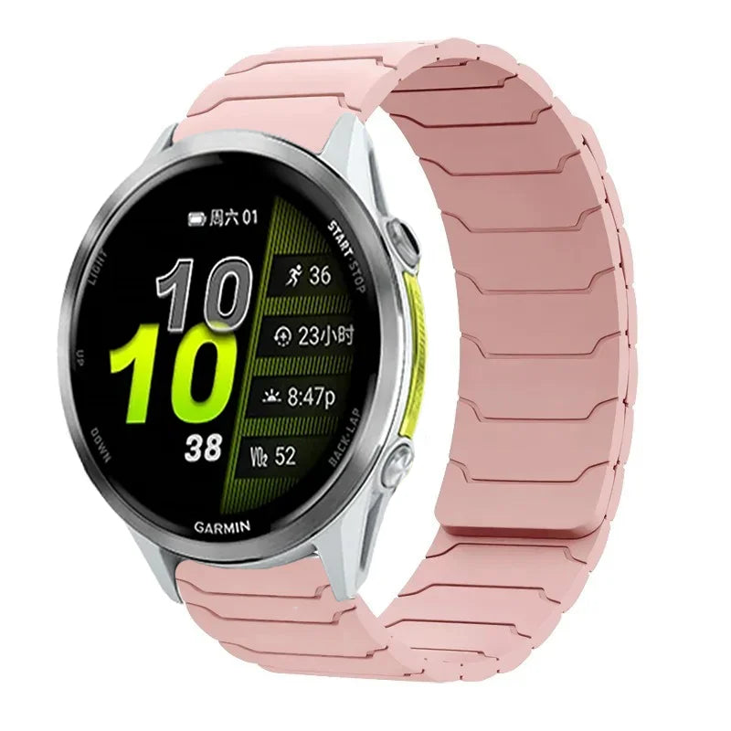 18 20 22mm Silicone Strap For Garmin Venu 4 3 2 3s 2s band Forerunner 255 165 265 255s 265s 970/Active 6/5/4 Magnetic Bracelet