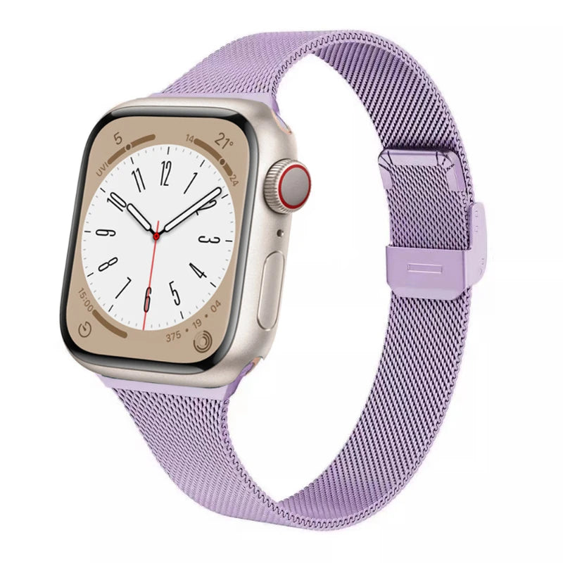 Milanese Strap for Apple Watch 44mm 40mm 45mm 41mm 46mm 42mm 38 49mm Metal Bracelet iWatch Series 11 10 Ultra 9 8 7 6 5 SE3 band