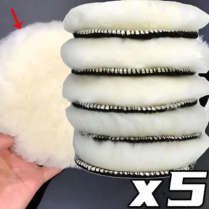 5pcs 3/4/5/6/7 Inch Polishing Kit Polishing Pad Car Waxing Sponge Disk Wool Wheel Auto Paint Care Polisher Pads for Car Polisher