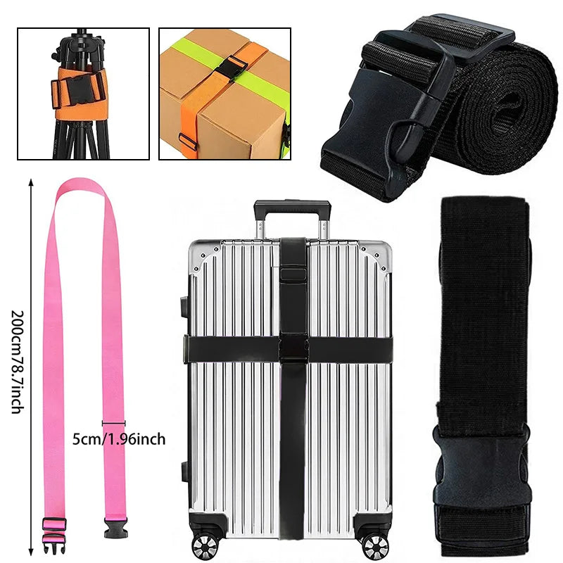 NEW Straight Shaped Luggage Straps for Suitcase,Luggage Belt with Adjustable Release Buckle Travel Accessory,Easily Identified