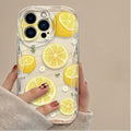 Summer Fruit Lemon Flower 3D Clear Case For iPhone 18 17 16 16E 15 14 13 12 11 Pro Max X XS XR 17 Air Silicone Cover