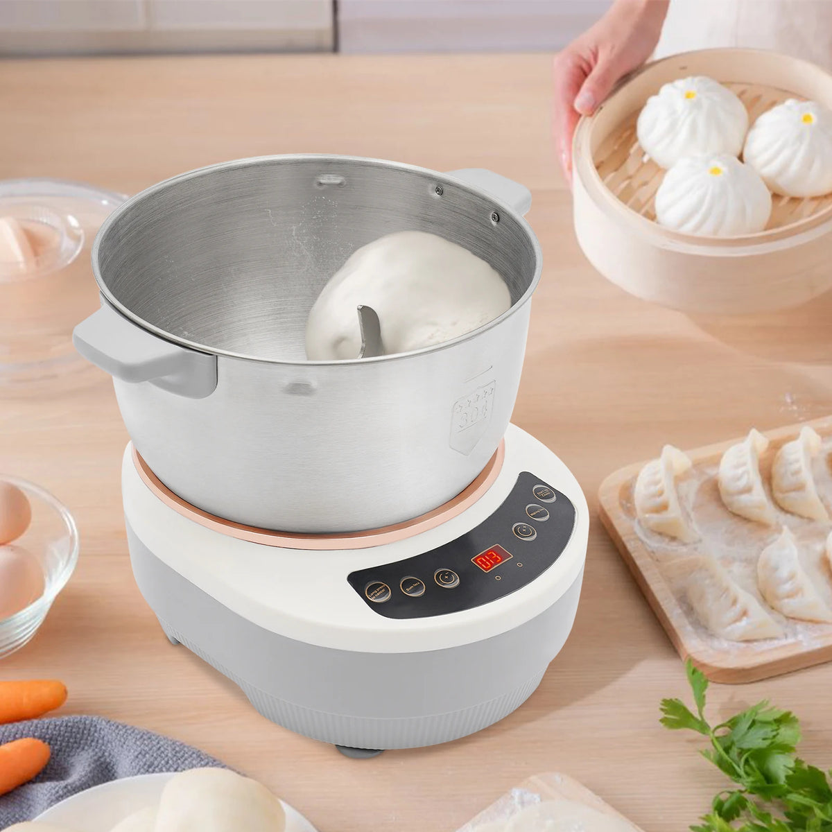 5L Electric Dough Maker US Standard with Ferment Function Electric Flour Kneading Machine Dough Mixer for Bread Pizza Dough