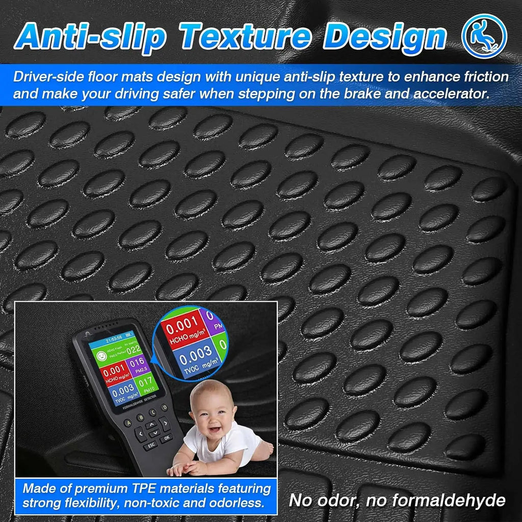 All Weather Floor Mats for Nissan Altima 2019-2026 Heavy Duty TPE Car Floor Liners with Anti-Slip Design