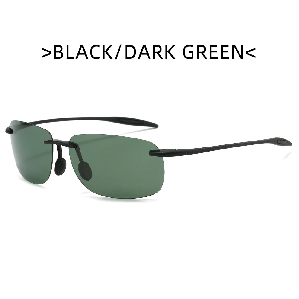 New Ultra-light Frameless Colorful Polarized Sunglasses for Men and Women TR90 Material Suitable for Leisure and Vacation UV400