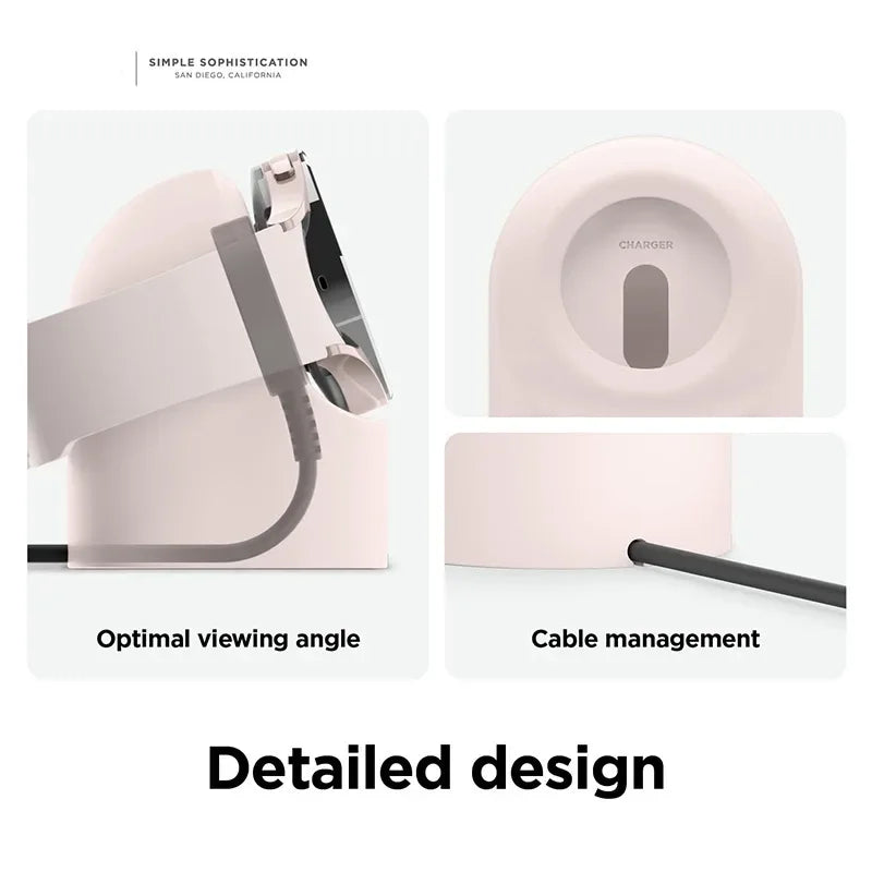 Compatible with For Samsung Galaxy Watch 7 4 3 6 5 Charger Stand 40 44 46mmGalaxy Watch3 4 6 5 Pro 7 Charger silicone Stand 45mm