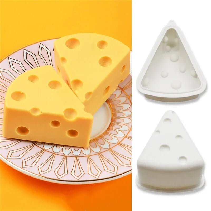 Mini Cheese 3D Mold Baking Handmade Candle Soap Silicone DIY Decorating Tool Chocolate Ice Cream Mousse Cake Mold