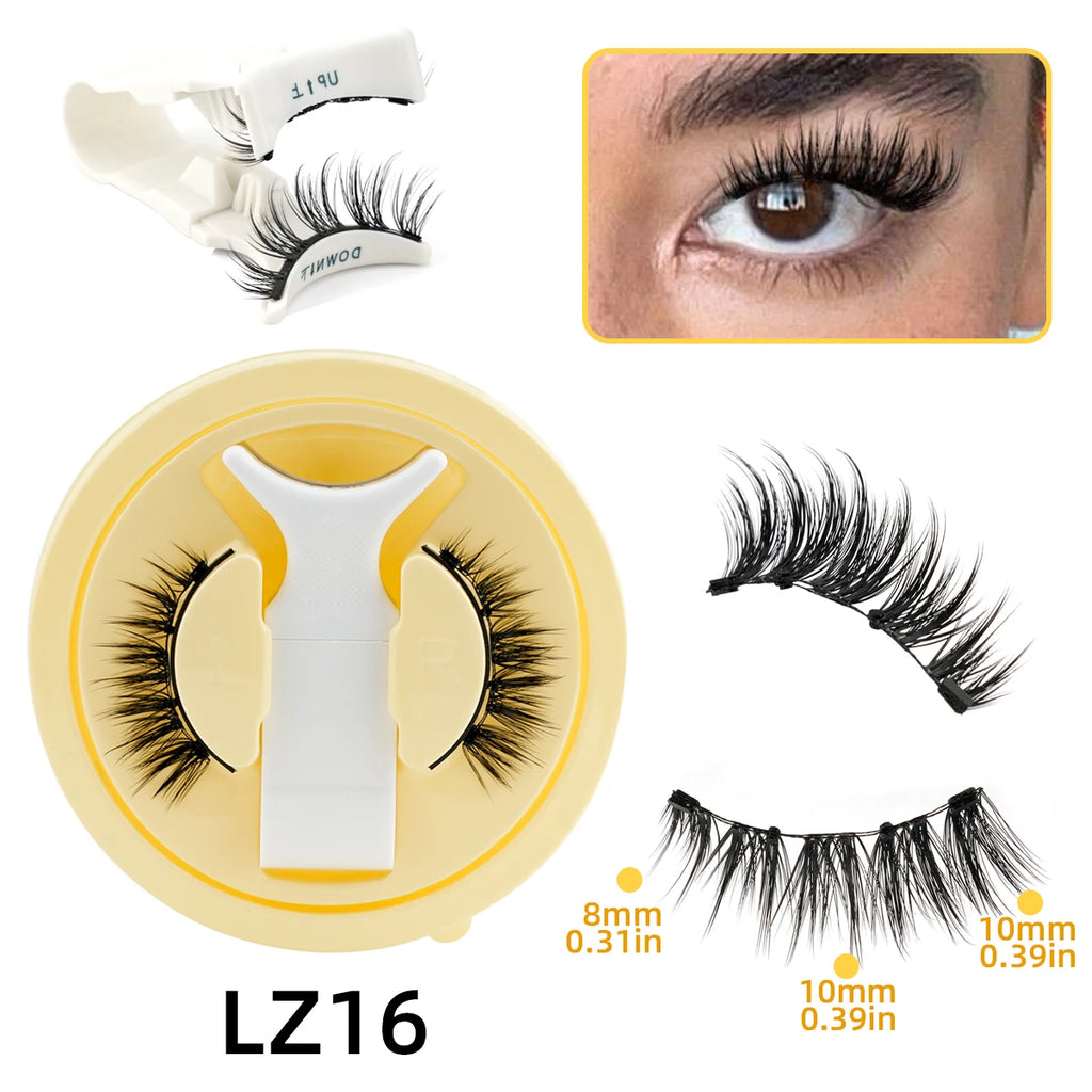 1 Pair Magnetic Eyelashes Set Reusable Easy to Use Eyelash Extension Tools Natural Curler False Eyelashes With Magnetic Tweezers