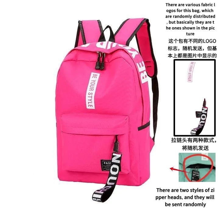 Fashion Trend Backpack for Men and Women Junior High School High School Student Bag Large Capacity Korean Version of Th