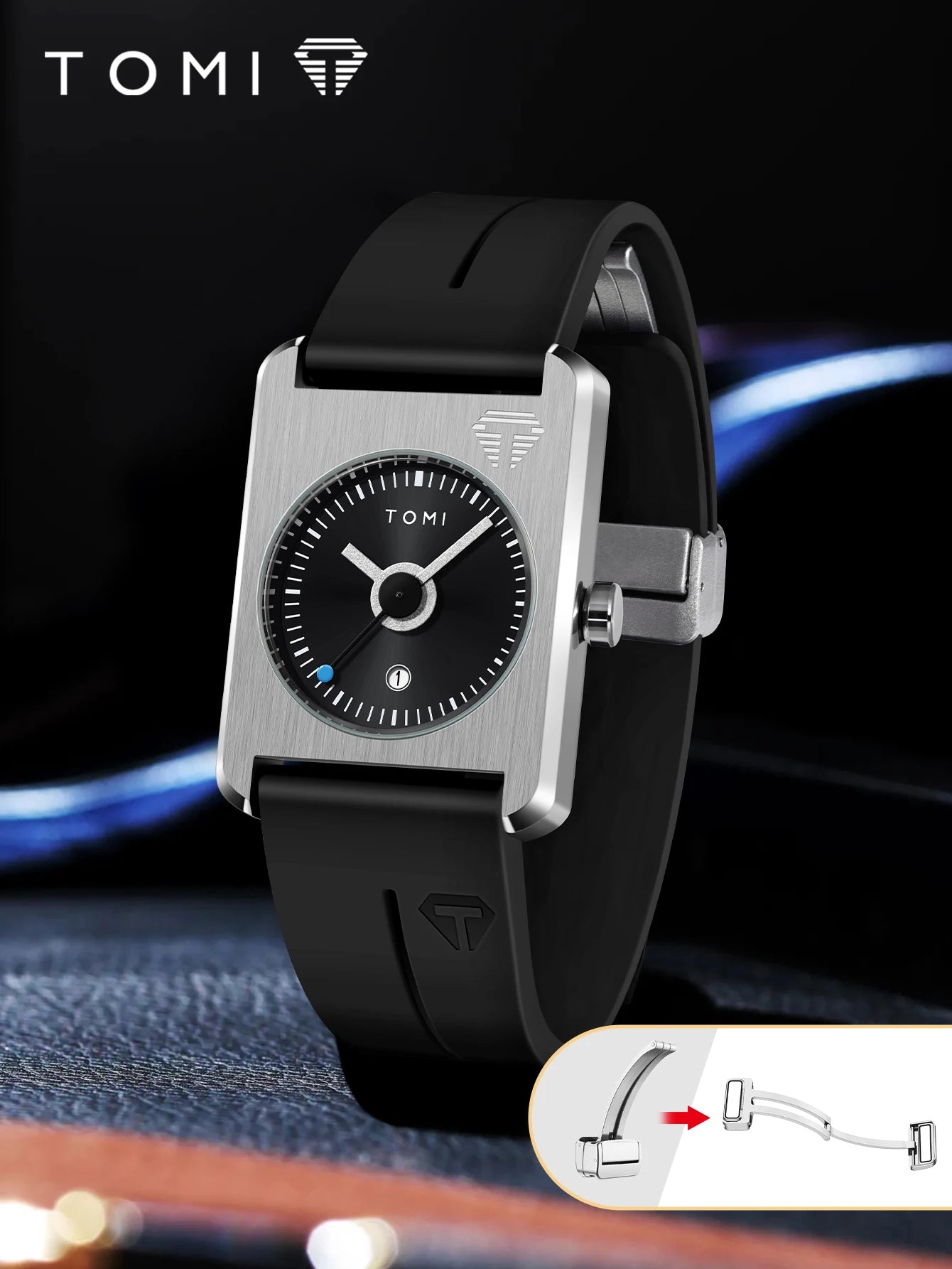 Men's fashion watches quartz watches square small dial wrist watches magnetic buckle watches simple leisure watches