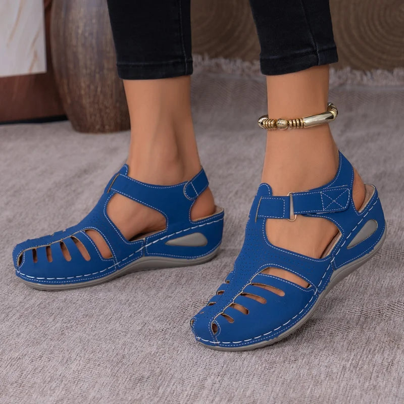 Clearance_2025 New Women's Peep-Toe Ankle Strap Sandals Summer Block Heel Fashion Shoes 11 Colors Available_Continuous update