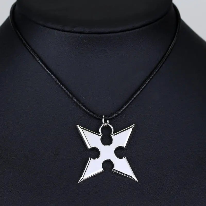 Game Kingdom Hearts Chain Pendant Necklace Sora Key Blade Crown Charm Statement Choker Women Men Cosplay Jewelry Gift