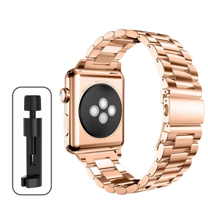 Stainless Steel Strap For Apple Watch Band 45mm Ultra 49mm 41mm 40mm 44mm Strap Metal Bracelet For Iwatch Series 9 10 46mm 42mm