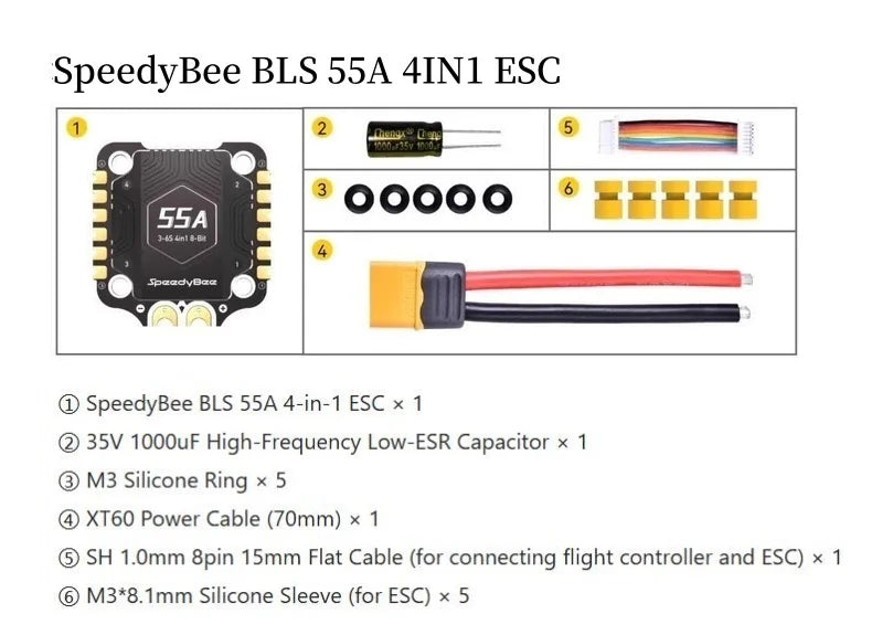 1pcs/lot NEW Speedybee F405 V4 BLS 55A BMI270 F405 V5 OX30 30x30 FC&ESC Stack 4IN1 ESC Drone Toy Accessories Flight Controller