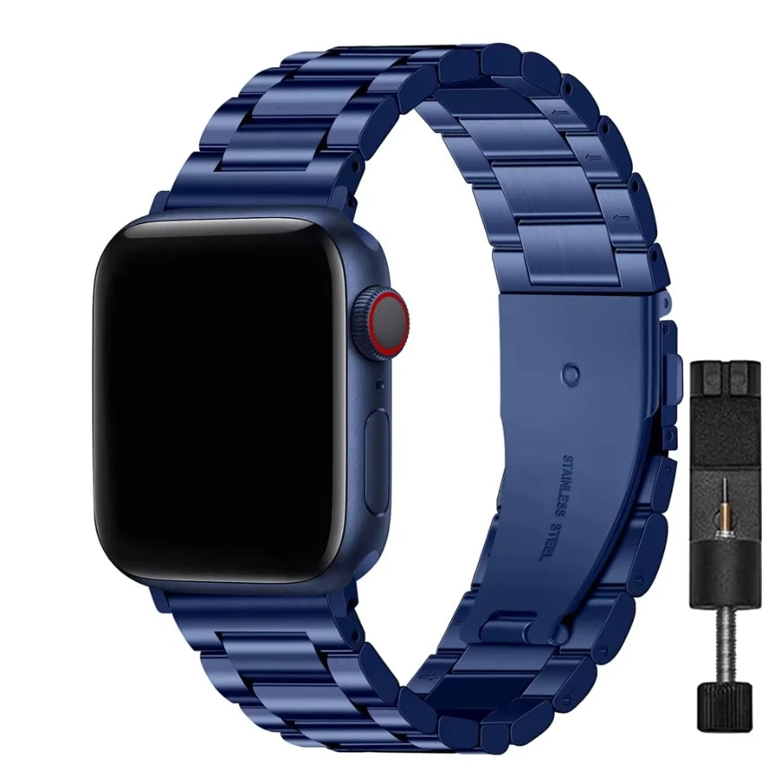 Stainless Steel Strap For Apple Watch Band 45mm Ultra 49mm 41mm 40mm 44mm Strap Metal Bracelet For Iwatch Series 9 10 46mm 42mm