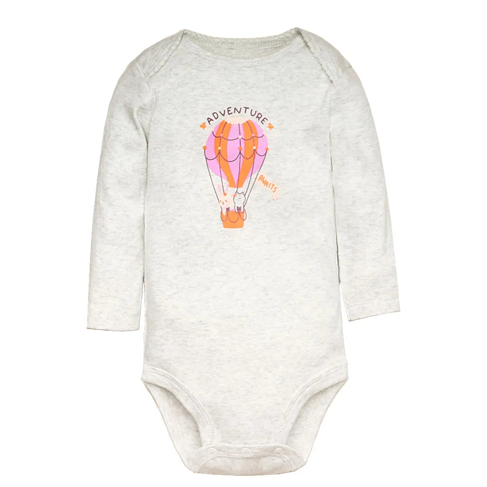 2025 Spring Autumn Toddler Baby Boys Girls Bodysuit 5 PCS Long Sleeve Cotton Infant Jumpsuit Cartoon Newborn Clothes