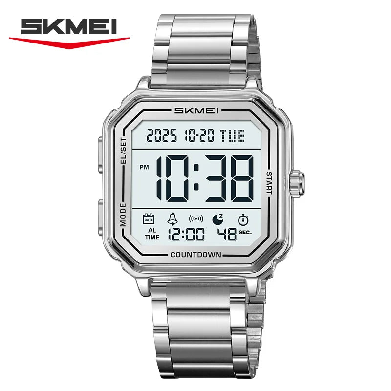 SKMEI 2559 Sport Back Light Display Casual Business Watch for Man Chronograph Digital Wristwatch 2Time Mens Clock Reloj Hom