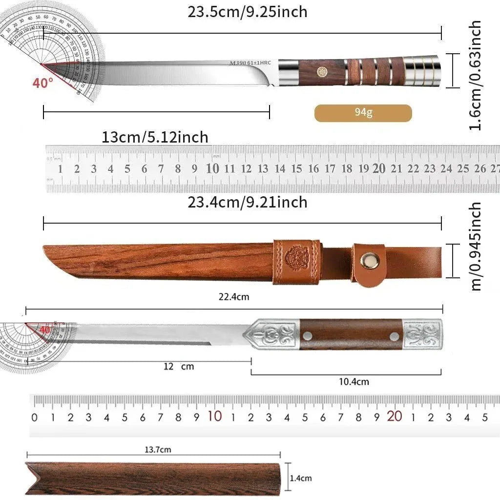 1/2/3-piece Meat Cutting Knife Set -M390 Stainless Steel 62HRC Ultra-sharp Blades Suitable For Cutting Fruits And Butchers Knife