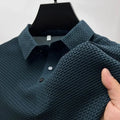 Business Casual Sweat-absorbing Top Brand Clothes Summer New Men's Short Sleeve T-shirt Ice Silk Cool and Breathable POLO Shirt