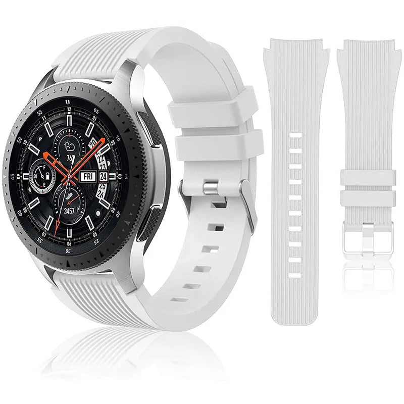 20mm 22mm Silicone Watch Strap Compatible for Samsung 46mm/Galaxy Watch3 45mm/Gear S3 Frontier, Sports Watch Band for Huawei