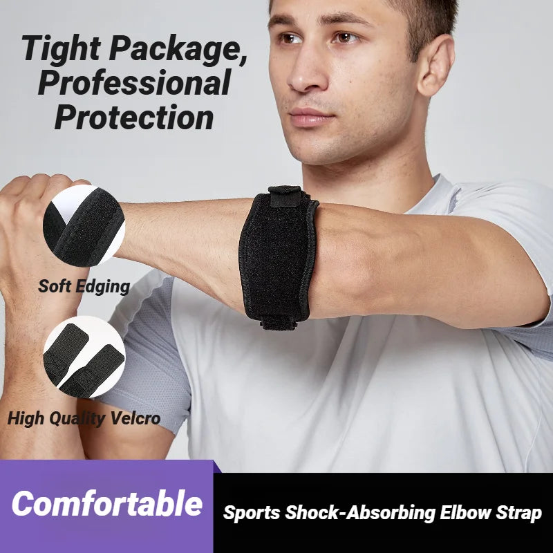 1Pc Sports Adjustable Elbow Brace Compression Arm Support for Tennis Golf Basketball Volleyball Unisex Fitness Tool