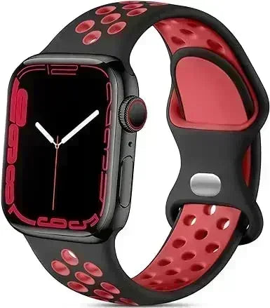 Original Silicone Strap For Apple Watch Band 49mm 44mm 45mm 40mm 42mm Breathable Correa for iWatch Series10 9 8 SE 7 6 Ultra