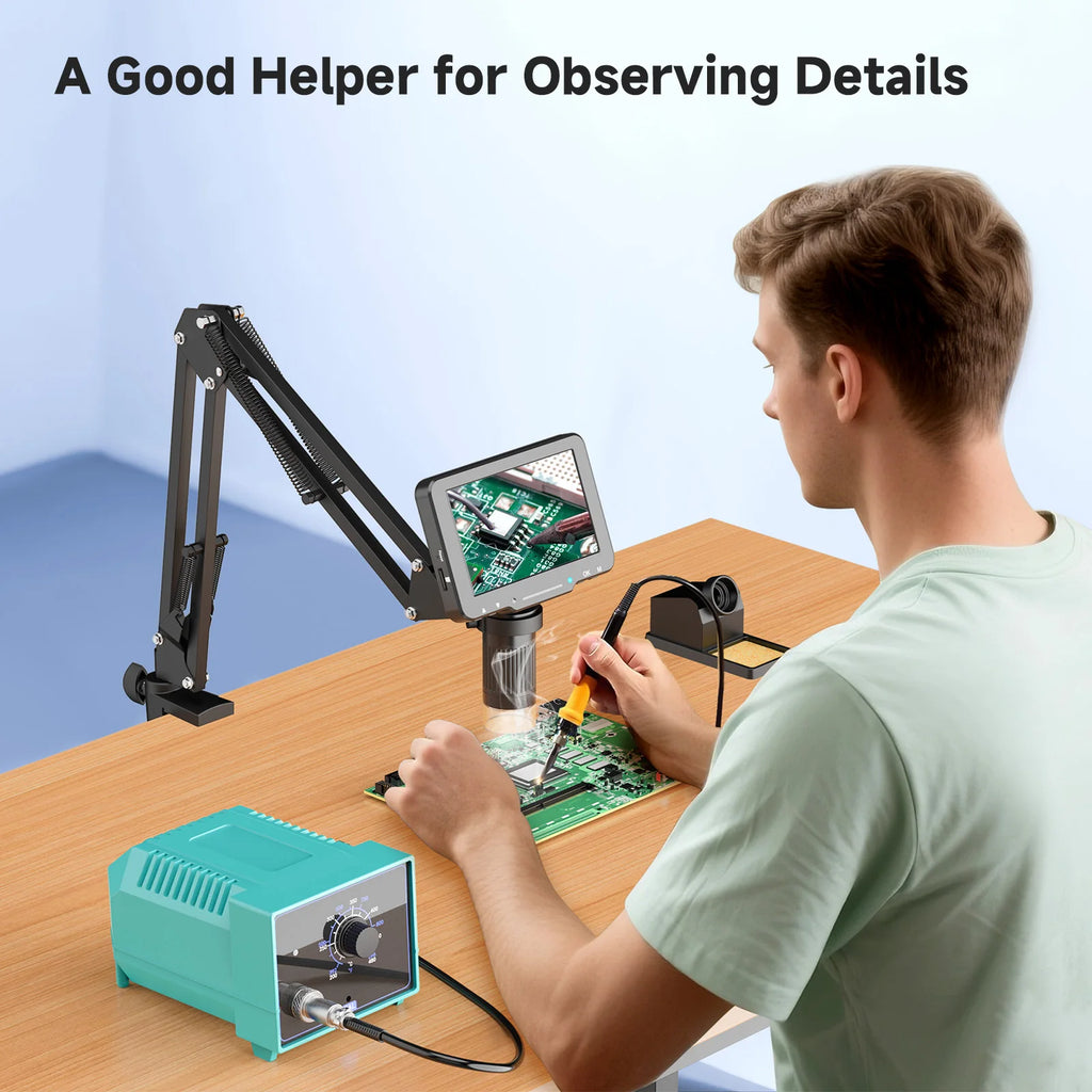 Flex Digital Microscope 1000X Soldering Microscope 1920P HD Ultra-Precise Camera Sensor Microscope for Repair, Coins, Jewelry