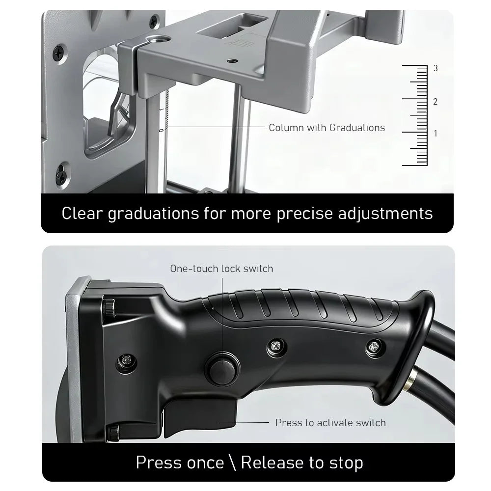 Portable Mini Grooving Machine Rack 2-in-1 Woodworking Mold Trimmer Milling Machine Cutter Connection Positioning Holder Stand
