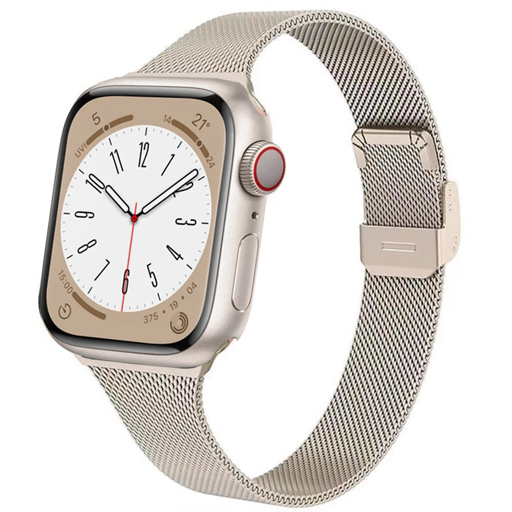 Milanese Strap for Apple Watch 44mm 40mm 45mm 41mm 46mm 42mm 38 49mm Metal Bracelet iWatch Series 11 10 Ultra 9 8 7 6 5 SE3 band