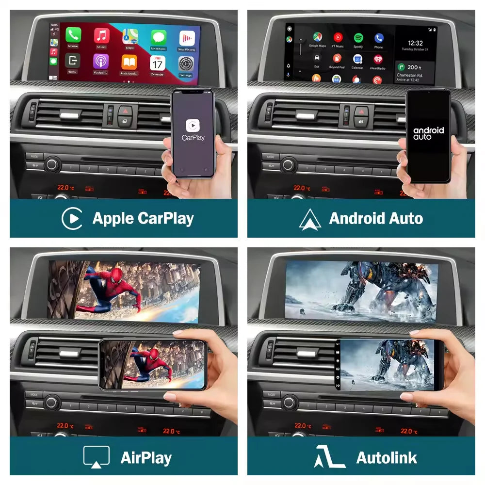 Wireless CarPlay Android Auto for BMW Series 6 F06 F12 F13 G32 2010-2020 CIC NBT EVO System with Mirror Link GPS BT Function