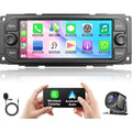 New 6.86inch Android 13 Touch Car Stereo Radio Multimedia Video Player 2+32GB For Dodge RAM 2002-2006 Jeep Wrangler 2003-2006 Jeep Grand Cherokee 1999-2004 Support Wireless Carplay Android GPS WiFi FM RDS Bluetooth Mirror Lin
