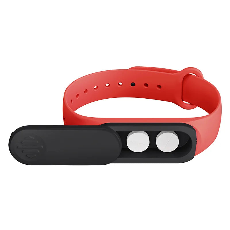 Wristband Pill Case Ultra-portable 360° Rotating with Buckle Travel Outdoor Daily Medication Container for Emergency Drug