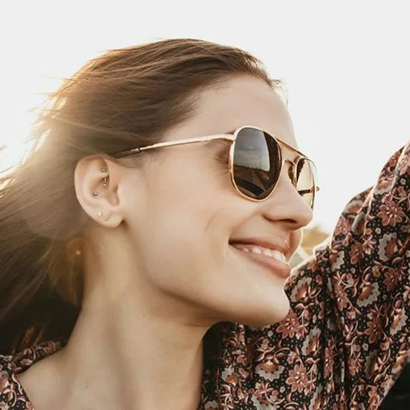 1pcs/3pcs Pilot Fashion Glasses Men Top Quality Brand Designer Tempered Glass Lens AO Pilot Fashion Glasses For Women Male