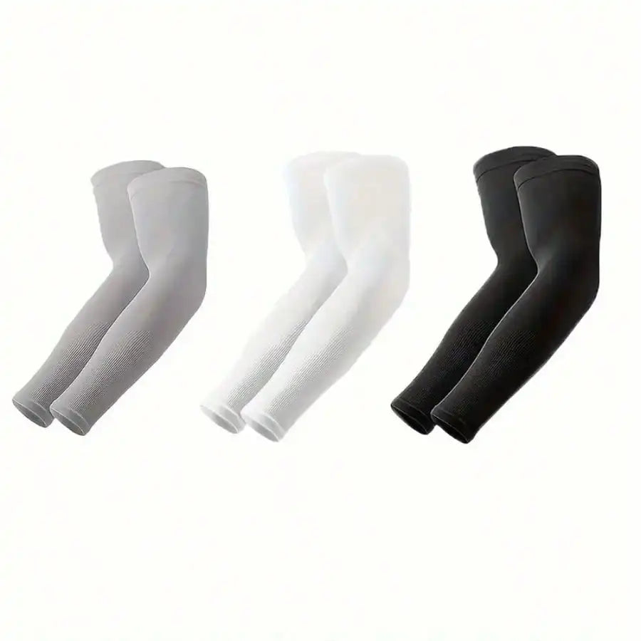 3 Pairs Unisex Breathable & Elastic Quick-Dry Arm Sleeves, Suitable For Daily Use, Sports, Cycling, Running, Summer Outdoor, Anti-UV Beach Essential