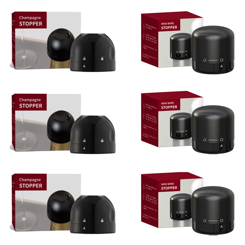 1/2Pcs Vacuum Red Wine Bottle Cap Stopper Silicone Sealed Champagne Bottle Stopper Reusable Retain Freshness Wine Plug Bar Tools
