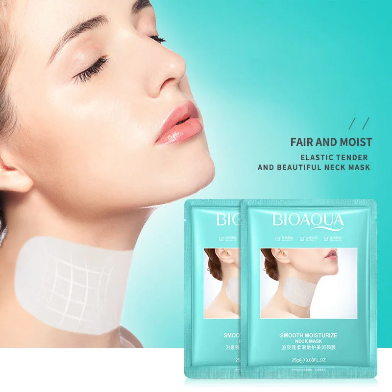10pcs BIOAQUA Collagen Neck Mask Moisturizing Whitening Anti Wrinkles Anti-aging Firming Neck Masks Necks Skin Care Products