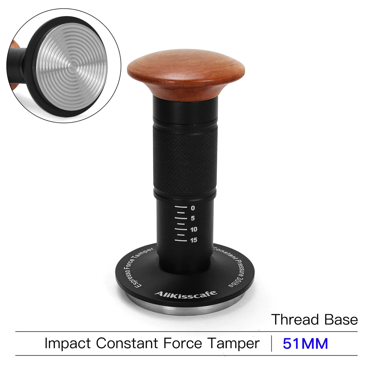 AliKisscafe Coffee Tamper Impact 4 Spring Constant Pressure 30lb 51mm 53.3mm 58.5mm For Breville Espresso Accsesory Barista Tool