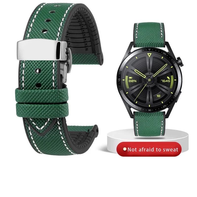 For Longines Seiko water ghost Hamilton series nylon rubber Bottom watch strap 20mm 22mm 23 Strap Men soft Waterproof Wrist Band