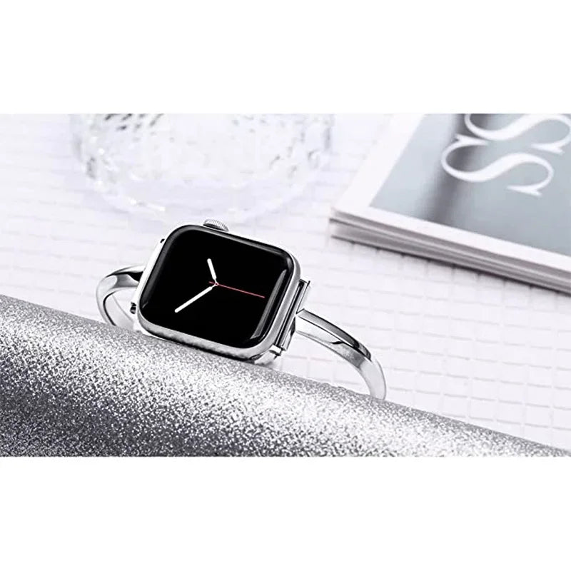For Apple Watch Women's Metal Strap T-shaped Thin IWatch 910 Universal Bracelet Steel Bracelet IWatch Ultra 49mm44 40 42 38mm