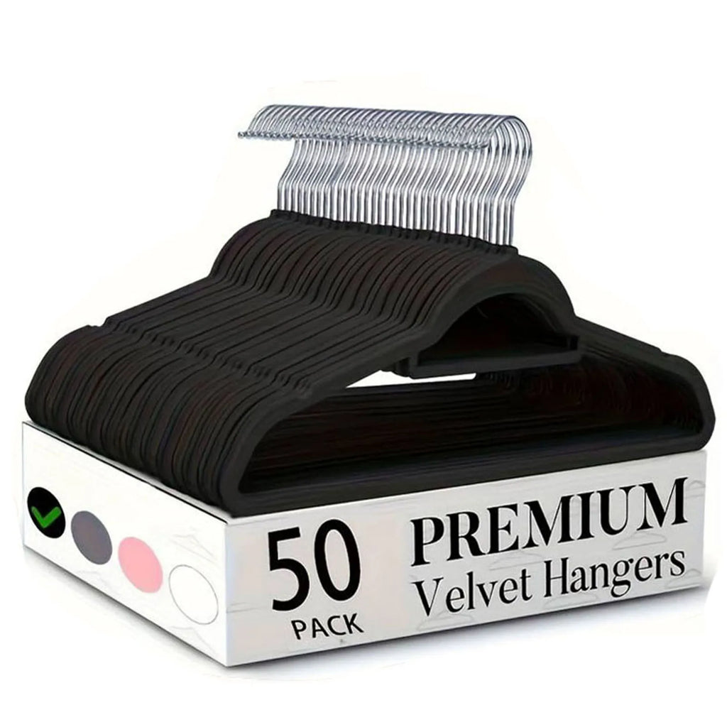 10/20/50 Pack Premium Velvet Hangers, Non-Slip Flocked Felt Hangers, Sturdy Clothes Hangers with 360° Rotatable Hook, Heavy Duty Coat Hanger, Durable Slim Hanger for Closet Space Saving