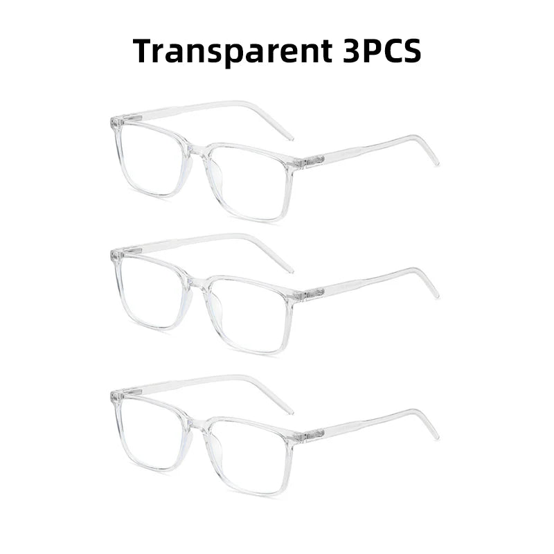 VIVIBEE Classic Square Blue Light Blocking Men Glasses Computer Gaming TR90 Black Anti Ray Eyeglasses Better Sleep Clear Eyewear