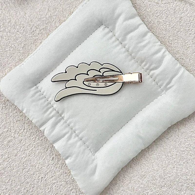 1/2pcs Cute Wings Hairpin Fun Hairpin Traceless Hairpin Dopamine Cosmetic Clip Side Broken Hair Bangs Clip Hair Accessories
