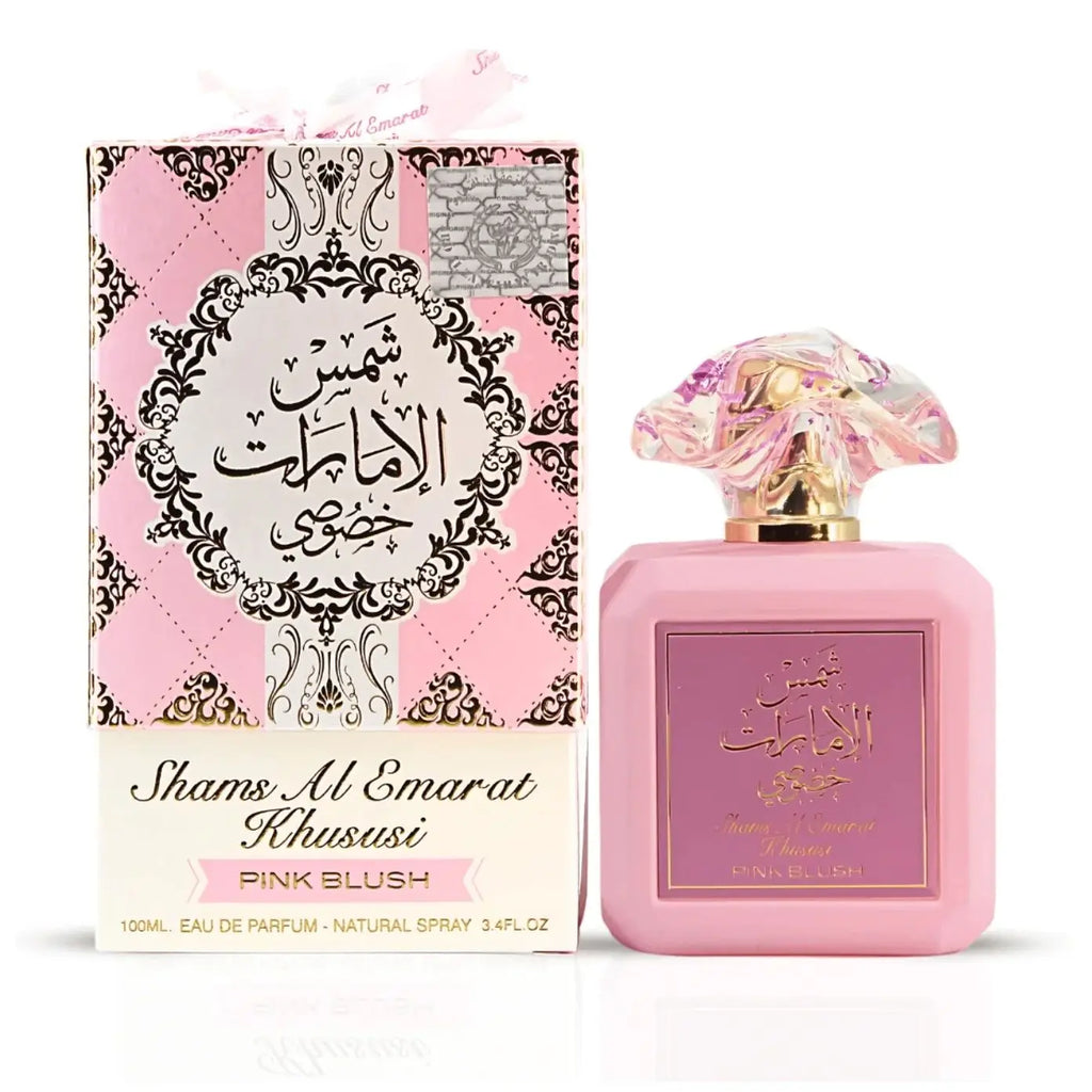 Ard Al Zaafaran Pink Blush Shams Al Emarat Khususi 100ml 3.4oz is a sweet and romantic Arabian perfume designed for women