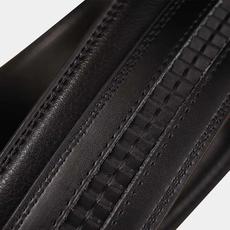 Men Women No Buckle PU Leather Belt, 2.4 2.8 3.0 3.5cm Replacement Waist Strap Belt Body for Automatic Buckle Daily Matching Use