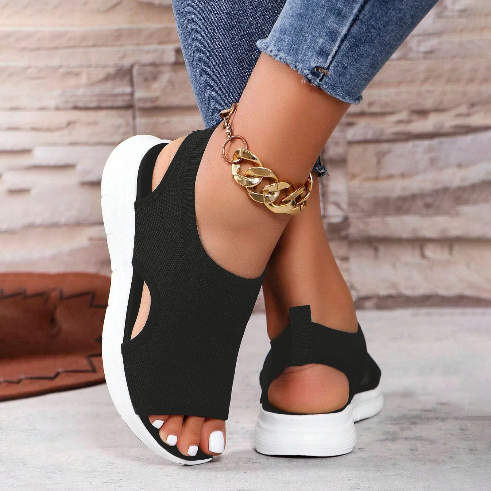 Mesh Thick Bottom Sandals For Women Women's Breathable Orthopedic Sandals Comfortable Walking Tennis Women Ultra Comfort Sandal