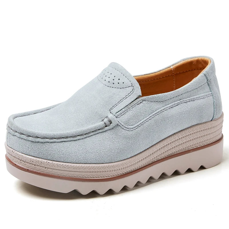 2025 Spring Women Flats Shoes Woman Platform Slip On Flats Sneakers Women Suede Ladies Tenis Loafers Moccasins Casual Shoes