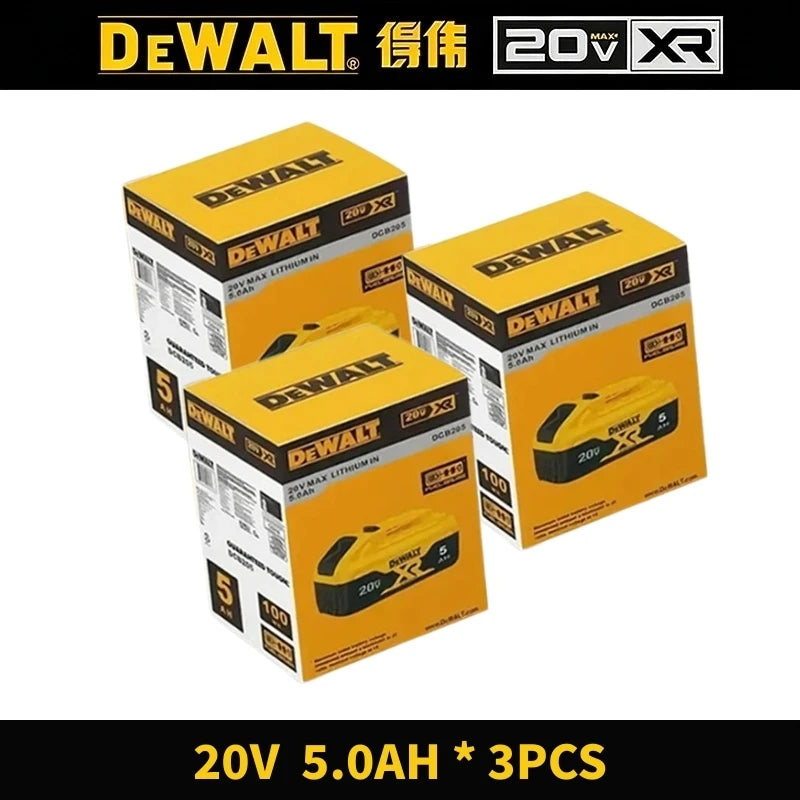 DeWalt Original 20V 60V 6Ah 9Ah MAX Battery Power Tool Replacement for DeWalt DCB184 DCB182 DCB205 DCB200 18Volt 20v Battery