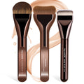 MAANGE 3pcs Makeup Brushes Aluminum Tube Makeup Brush Foundation Makeup Brush Thin Foundation Brush Kabuki Makeup Tools for Girl